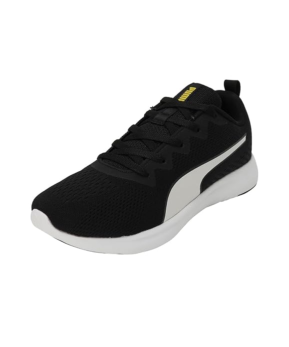 PUMA | SOFTRIDE Vital Engineered Mesh Men's Running Shoes | Black-White-Lemon Meringue | 9UK