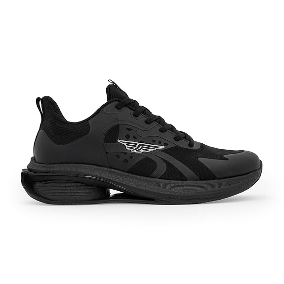 Red Tape Athleisure Shoes for Men |Cultured Round-Toe Shape & Cushioning Technology Black 9 UK