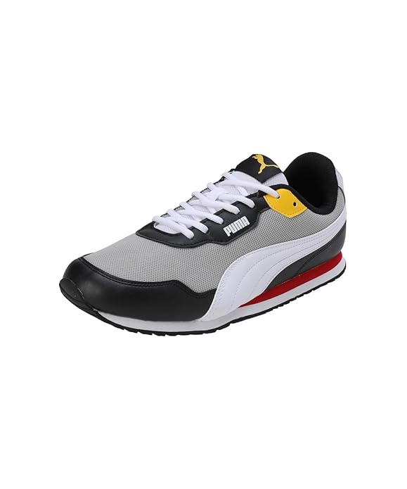 Puma Mens Denver Black-Nimbus Cloud-High Risk Red Sneaker - 7 UK