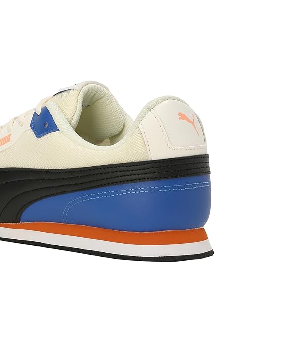 Puma Mens Denver White-Vallarta Blue-Ivory Glow-Black Sneaker - 8 UK