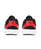 Puma Mens Zelus, Black-High Risk Red-White, Sneaker - 6UK