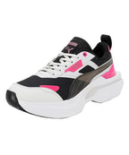 PUMA Womens Kosmo Rider Tech Wns Black-Feather Gray Sneaker - 4UK