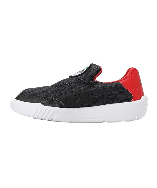 Puma Unisex-Kid Ferrari Bao Kart Pre-School Black-Rosso Corsa Sneaker - 2UK