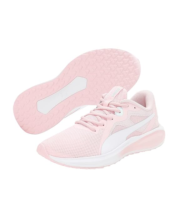 Puma Unisex-Kids Twitch Runner Mutant Jr Almond Blossom-White-Nitro Blue Sneaker - 5UK
