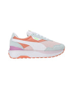 Puma Womens Cruise Rider Silk Road WN's Nitro Blue-White-Chalk Pink Sneaker - 3 UK