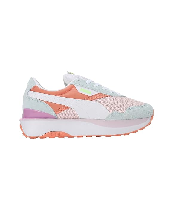 Puma Womens Cruise Rider Silk Road WN's Nitro Blue-White-Chalk Pink Sneaker - 3 UK