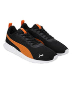 Puma Mens Fireball Black-Vibrant Orange-White Sneaker - 9UK