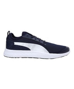 Puma unisex-adult Blast Peacoat-Silver-High Risk Red Running Shoe - 4 UK