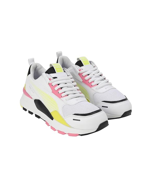 PUMA Women, RS 3.0 Pop Wns, White-Yellow Burst, Sneaker, 3UK