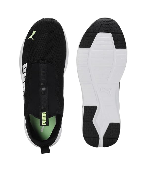 PUMA Unisex-Adult Wired Rapid Black-White-Fast Yellow Sneaker - 10 UK