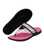 PUMA Women Softride Sunny Tie Dye Flip Flops Puma Black-Phlox Pink - 3
