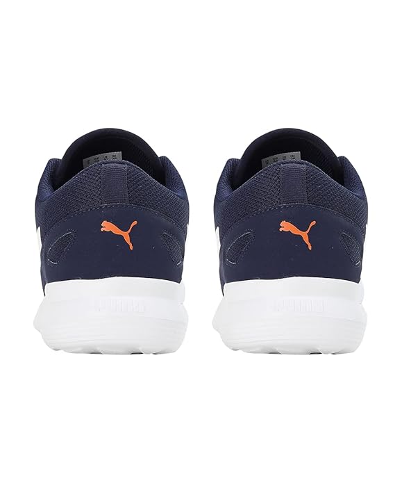 Puma Mens Volant, New Navy-White-Vibrant Orange, Sneaker - 11UK