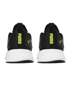 Puma Unisex-Adult Flyer Runner Mesh Black-Lime Squeeze Walking Shoe - 11UK