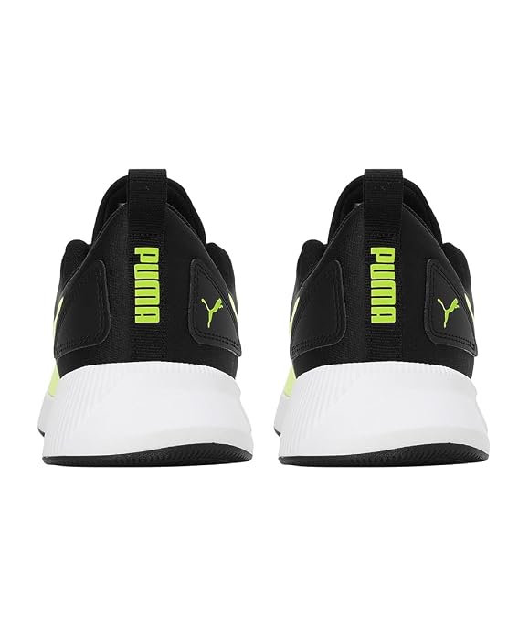 Puma Unisex-Adult Flyer Runner Mesh Black-Lime Squeeze Walking Shoe - 11UK