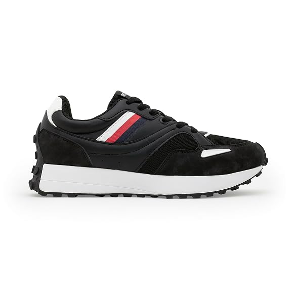 Red Tape Casual Sneaker Shoes for Men | Elegantly Rounded Front, Soothing Insole & Impact-Resistant Comfort_Black 9 UK