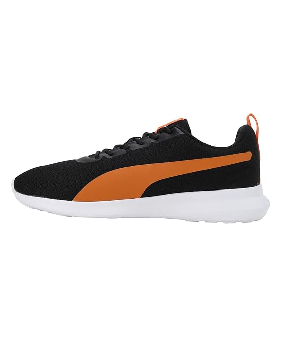 Puma Mens Fireball Black-Vibrant Orange-White Sneaker - 9UK