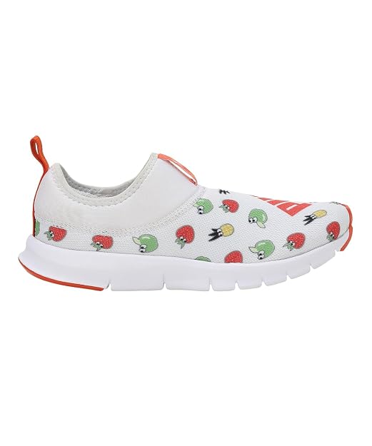 Puma Unisex-Kid Yaris Junior V1 Nasturtium-White Sneaker - 5UK