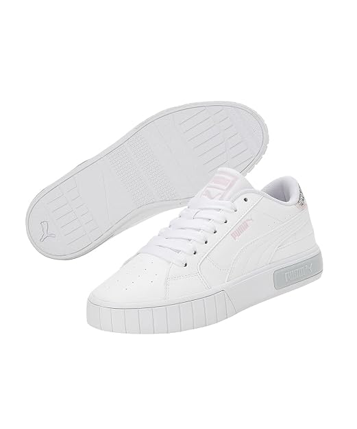 Puma Womens Cali Star Glitter WNS White-Platinum Gray-Pearl Pink Sneaker - 6UK