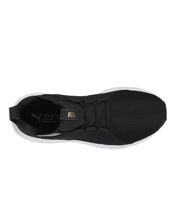 PUMA Women's Enzo Edge Mesh WN's Black-Gold Running Shoe 4 UK