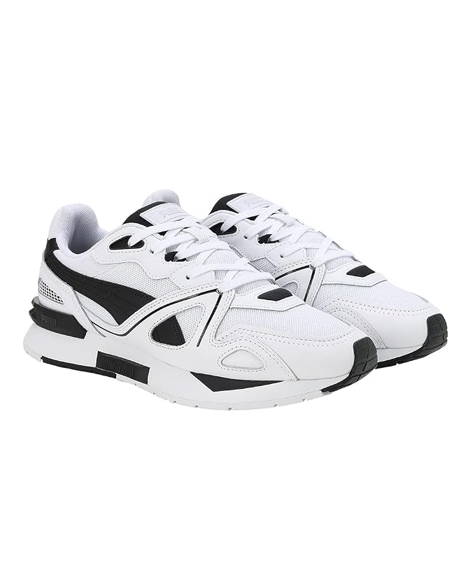 PUMA Unisex-Adult Mirage Mox Core Sneaker  (White-Black , 4 UK )