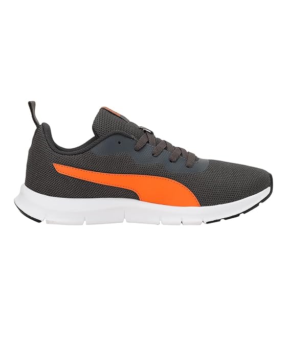 Puma mens Snatch V2 Dark Shadow-Vibrant Orange-White Sneaker - 8 UK