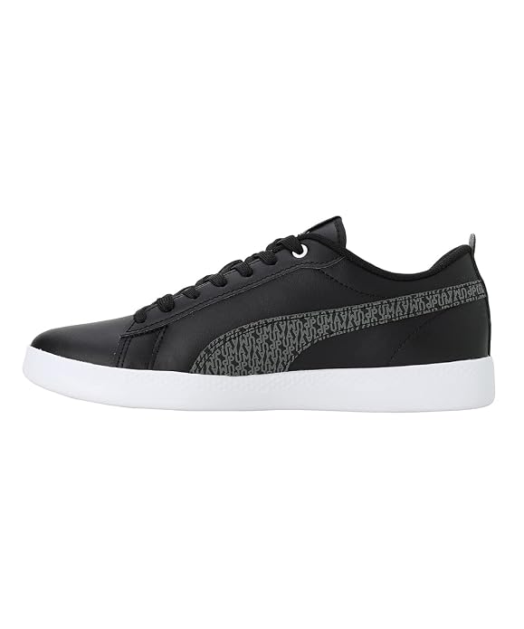 Puma Womens Smash WNS v2 Mono Black-Dark Shadow-White Sneaker - 3 UK