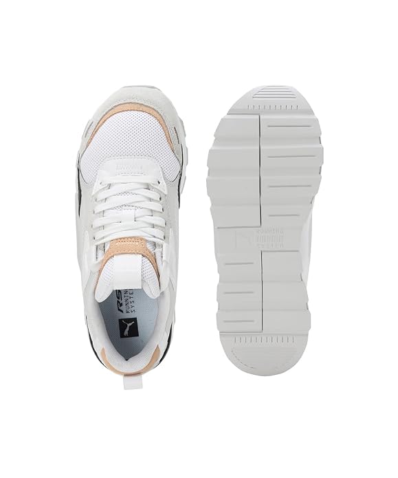 Puma Womens RS 3.0 Soft WNS White-Feather Gray Sneaker - 4 UK