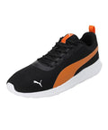 Puma Mens Fireball Black-Vibrant Orange-White Sneaker - 9UK