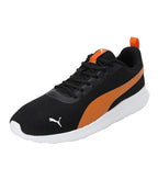 Puma Mens Fireball Black-Vibrant Orange-White Sneaker - 9UK