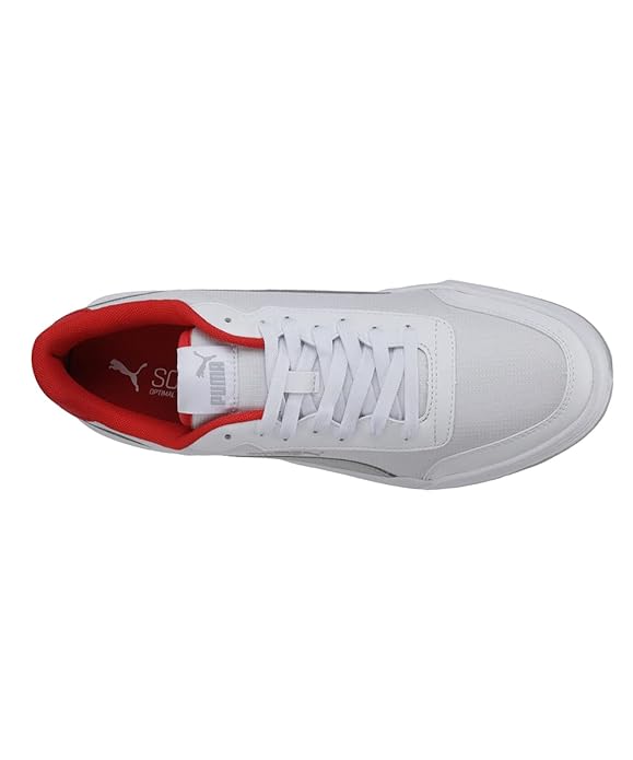 Puma | Caracal Style Sneakers | White-Gray Violet-High Risk Red | 3.5UK