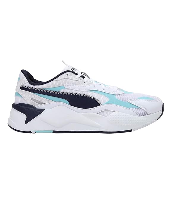 PUMA Unisex Adult RS-X³ Hard Drive  Sneaker  (White-Angel Blue , 3 UK )