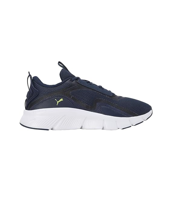 Puma Unisex-Adult FlexFocus Lite Club Navy-Lime Pow Running Shoe - 6 UK