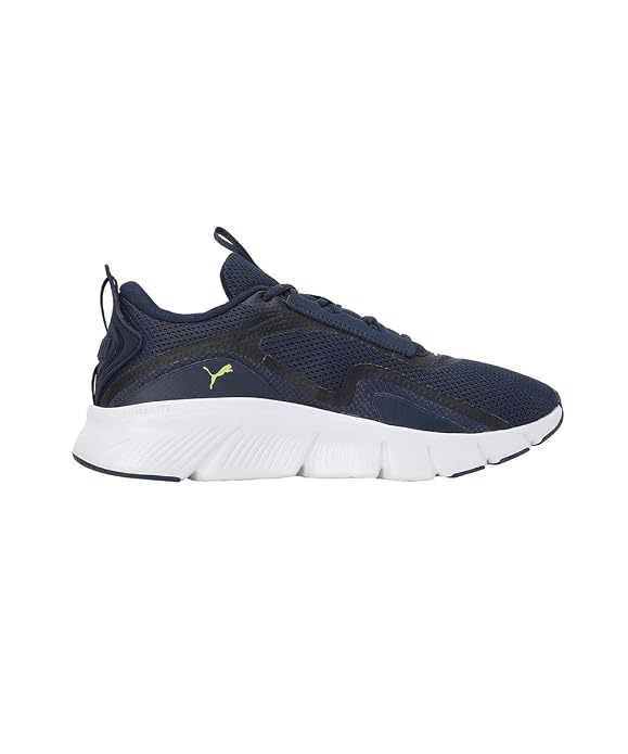 Puma Unisex-Adult FlexFocus Lite Club Navy-Lime Pow Running Shoe - 6 UK