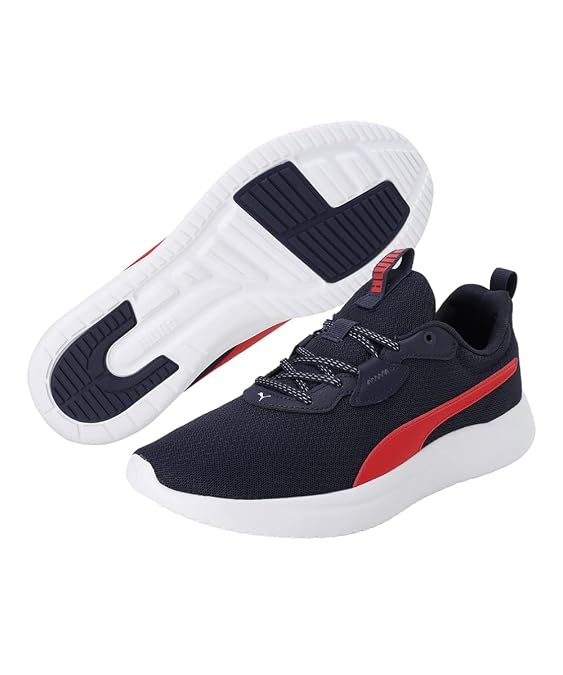 Puma Unisex-Adult Resolve Smooth Peacoat-High Risk Red Running Shoe - 6 UK