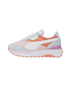 Puma Womens Cruise Rider Silk Road WN's Nitro Blue-White-Chalk Pink Sneaker - 3 UK