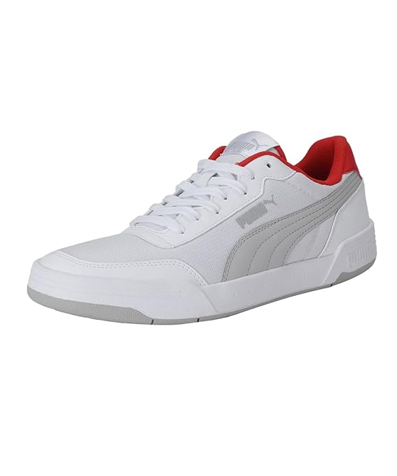 Puma | Caracal Style Sneakers | White-Gray Violet-High Risk Red | 3.5UK