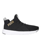 PUMA Women's Enzo Edge Mesh WN's Black-Gold Running Shoe 4 UK
