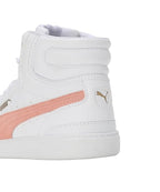 PUMA Womens Vikky v3 Mid L White-Poppy Pink-Gold Sneaker - 4 UK