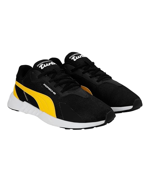 PUMA Unisex-Adult PL Tiburion Black-Lemon Chrome-White Sneaker - 7 UK