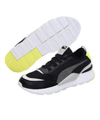 Puma Unisex-Adult RS-0 CORE Black-Gray Violet-Yellow Alert Sneaker - 3.5 UK