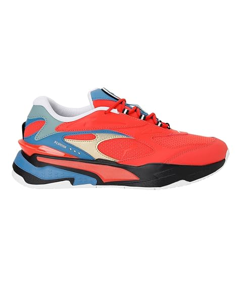 Puma unisex-adult RS-FAST RED GO FOR Firelight-Vallarta Blue-Puma Black Sneaker-6 UK