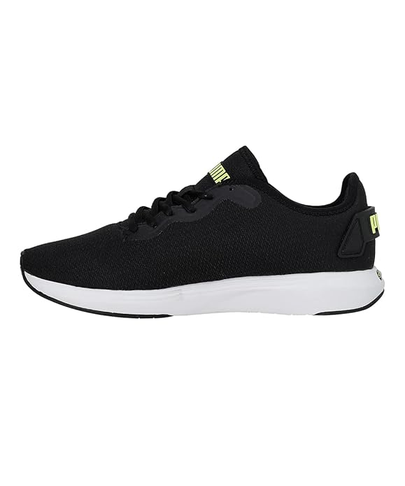 PUMA Unisex-Adult Softride Cruise Black-Lime Squeeze Walking Shoe - 11 UK