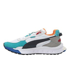 Puma Unisex-Adult, Wild Rider Layers, White-Viridian Green, Sneaker, 4UK