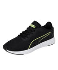 PUMA Unisex-Adult Softride Cruise Black-Lime Squeeze Walking Shoe - 11 UK