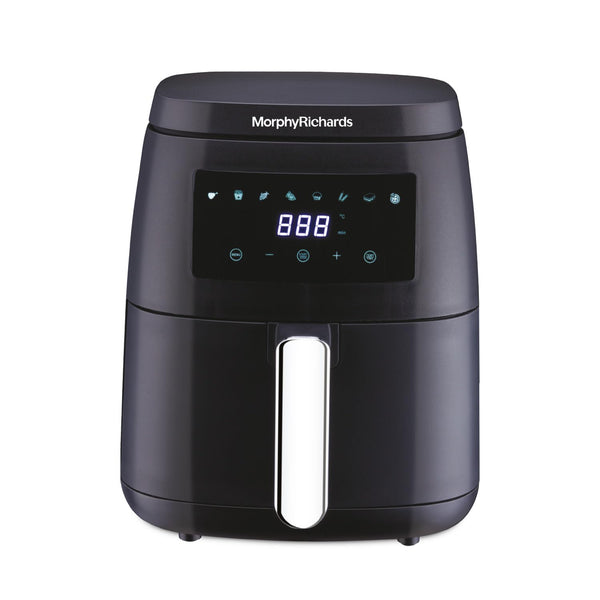 Morphy Richards Digital Air Fryer For Home|1500W With Digital Control|Dual Fan Technology|Adjustable Time & Temperature Control|Voltage Fluctuation Protection , Black, 5 liter