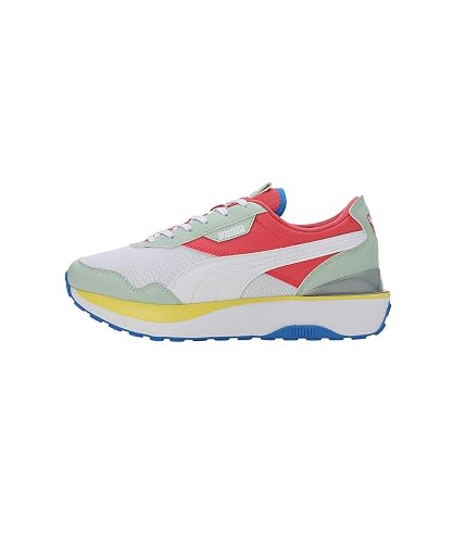 Puma Womens Cruise Rider WNS V1 Electric Blush-White-Minty Burst Sneaker - 4 UK
