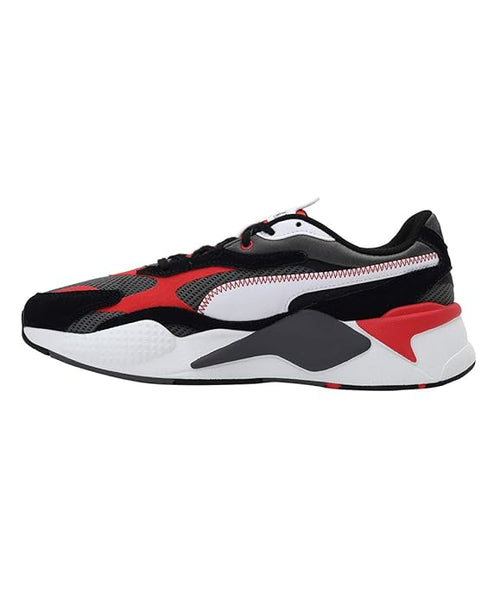 Puma  Unisex-Adult RS-X³ Twill AirMesh Sneaker (Castlerock-Poppy Red , 4 UK )