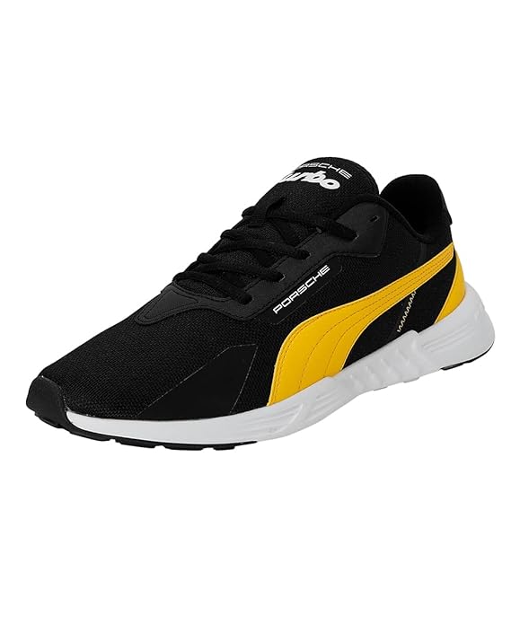 PUMA Unisex-Adult PL Tiburion Black-Lemon Chrome-White Sneaker - 7 UK