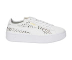 Puma Vikky Stacked Laser Cut Shoes White 4 UK