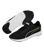 PUMA Unisex-Adult Softride Cruise Black-Lime Squeeze Walking Shoe - 11 UK